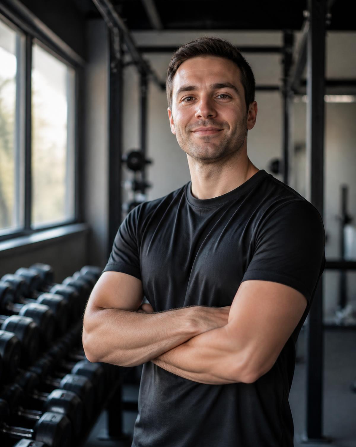 Marcus Hayes, founder and head coach at Apex Performance Training, in the gym